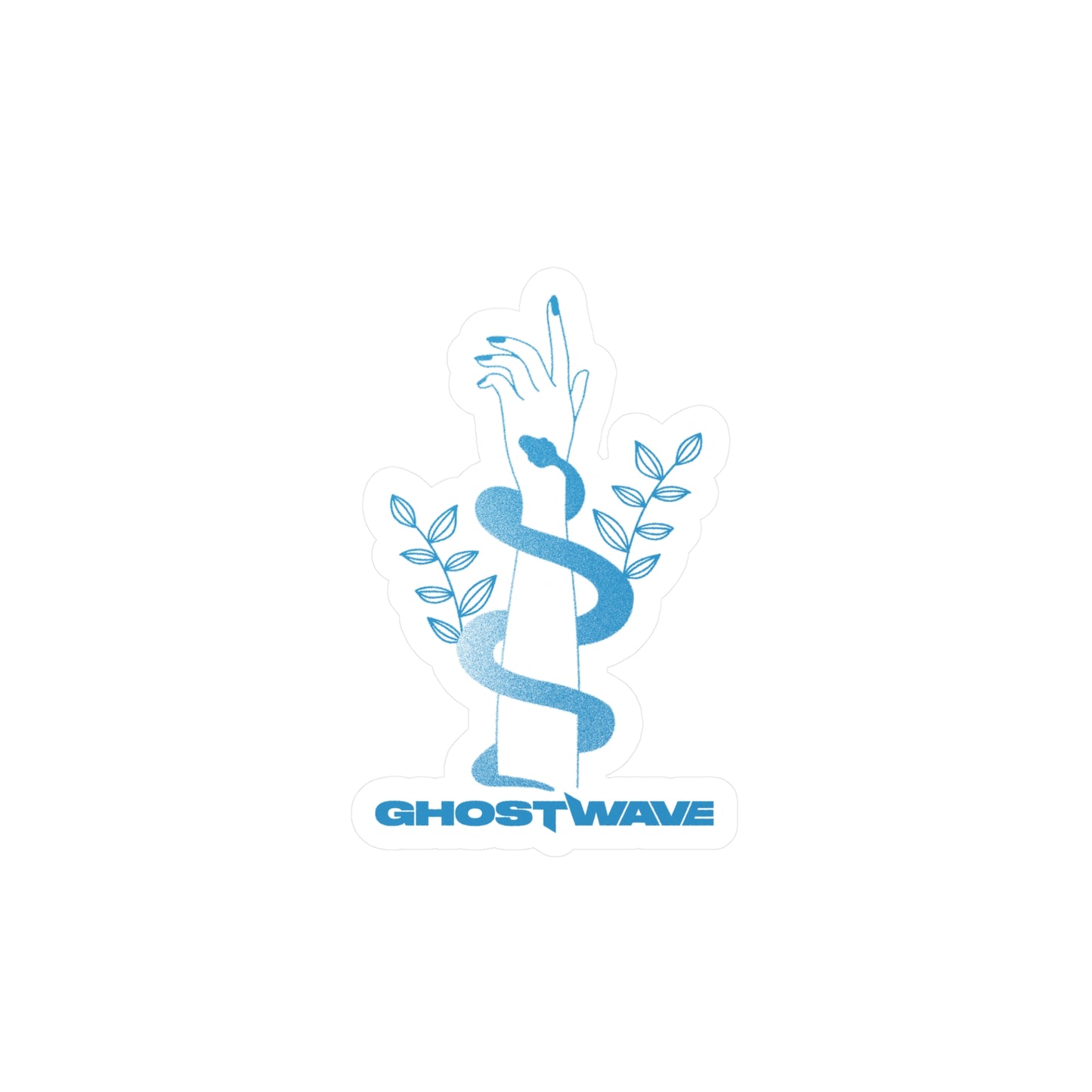 Ghostwave Sticker "Hand" Blue