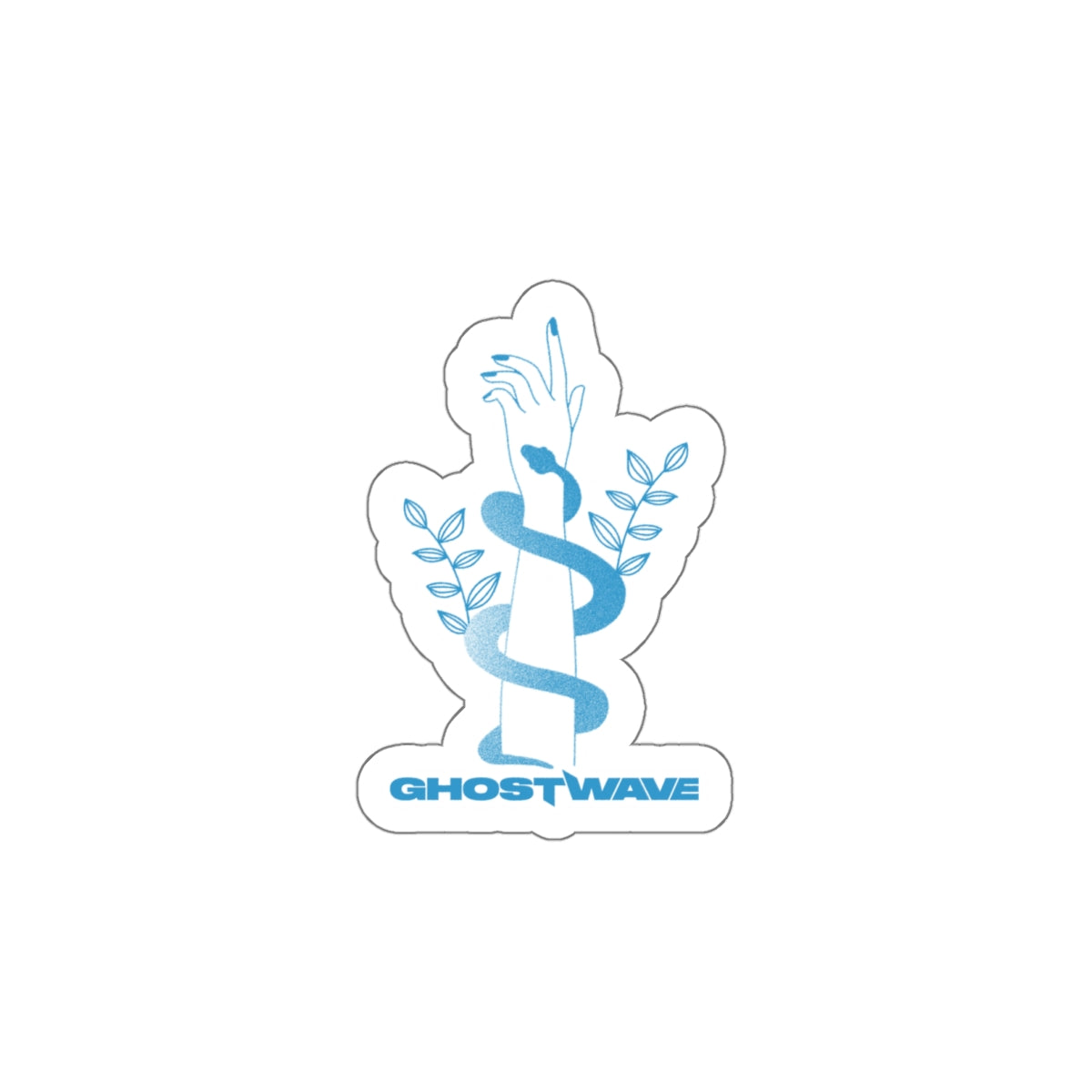 Ghostwave "Hand" Sticker Blue